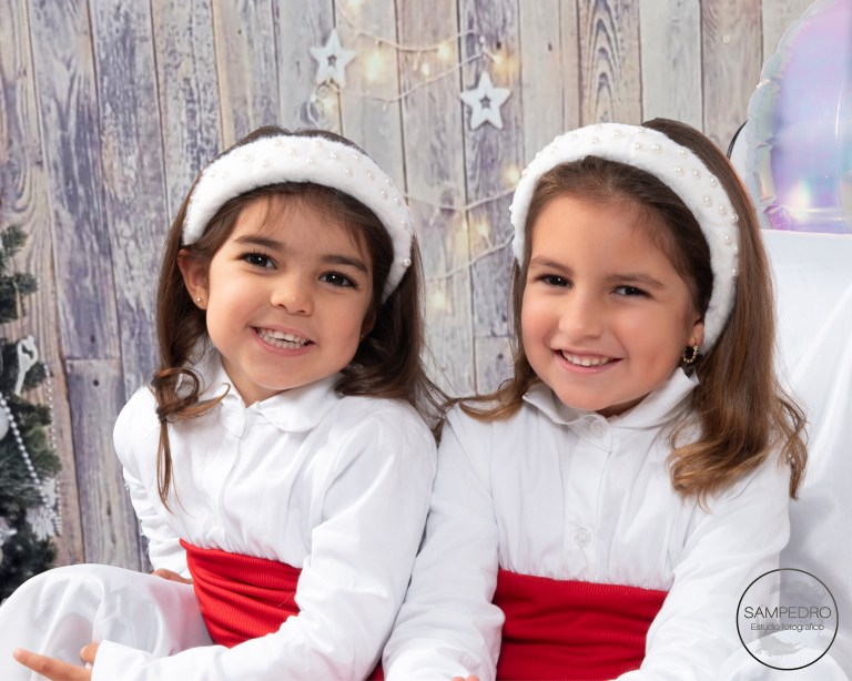 Retrato navideño en estudio profesional Sampedro, Jerez de la Frontera