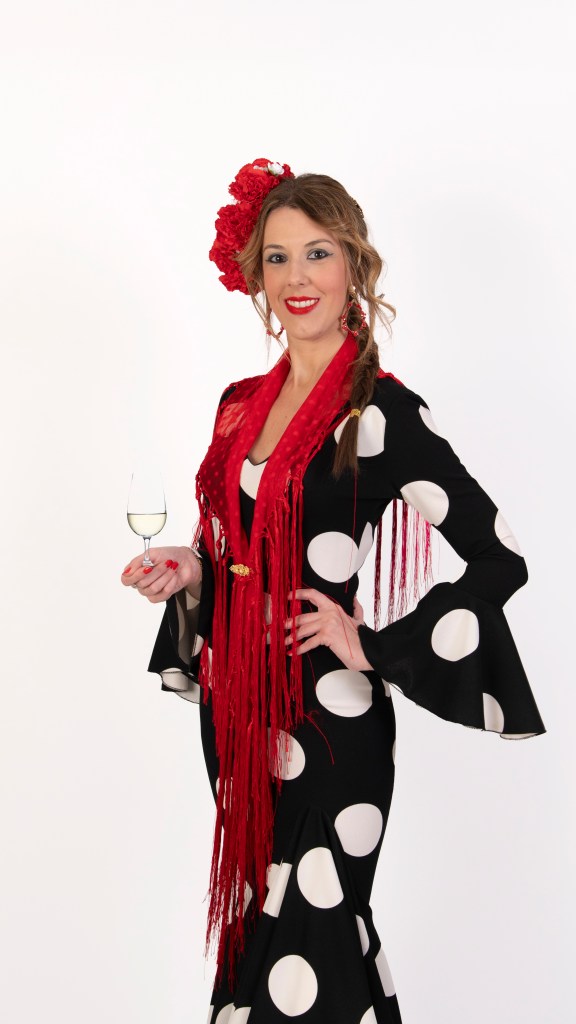 Sesión fotográfica de feria flamenca en Jerez, estudio Sampedro