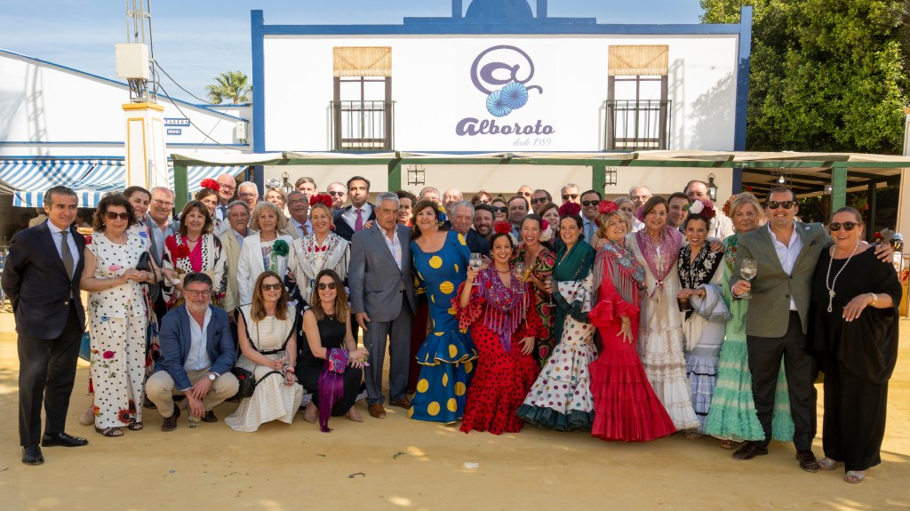 Fotografía de grupo en Feria del Caballo de Jerez